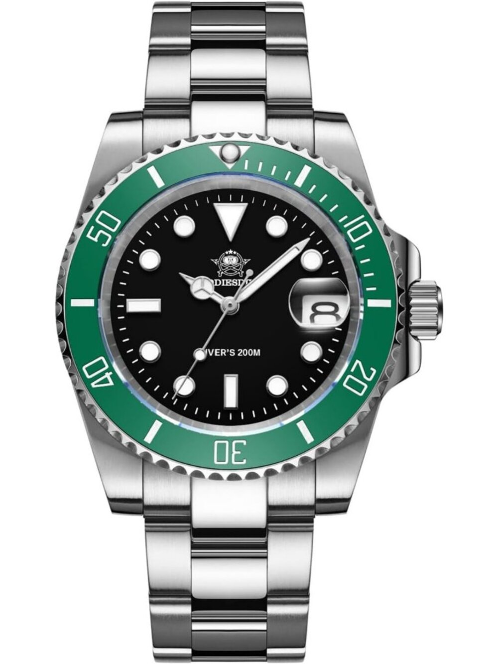 Men's 41mm Dive Watch - Quartz, 200M Waterproof, Luminous Easy Read Dial